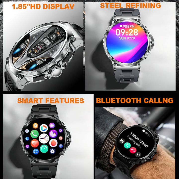 HD Pantalla grande Smart Smart Watch Bluetooth Llamada de la frecuencia cardíaca Monitoreo de oxígeno de sangre