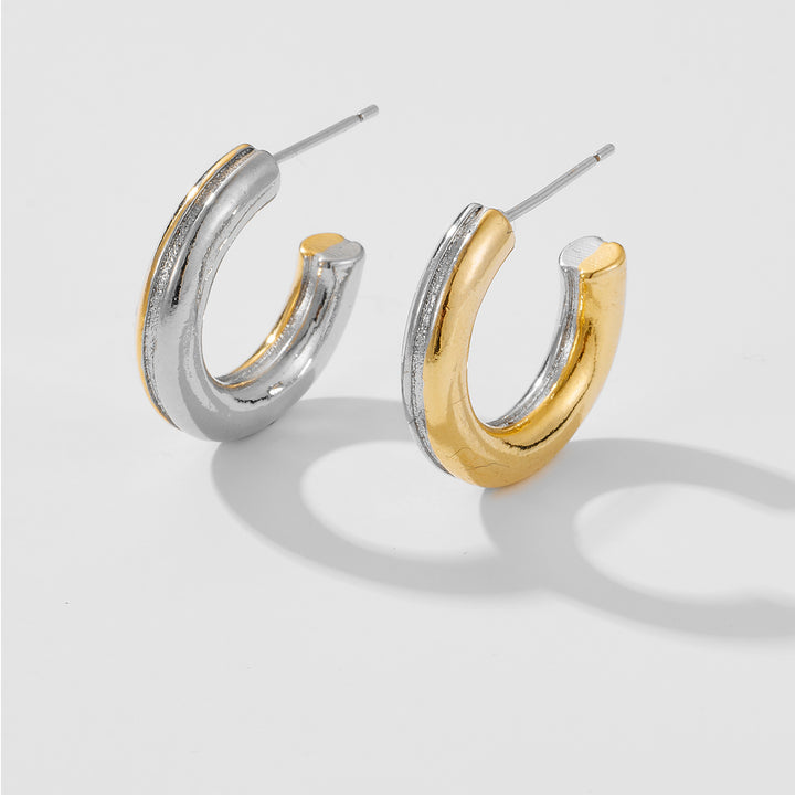 High-Grade C- Shaped Ear Ring Copper-plated Gold