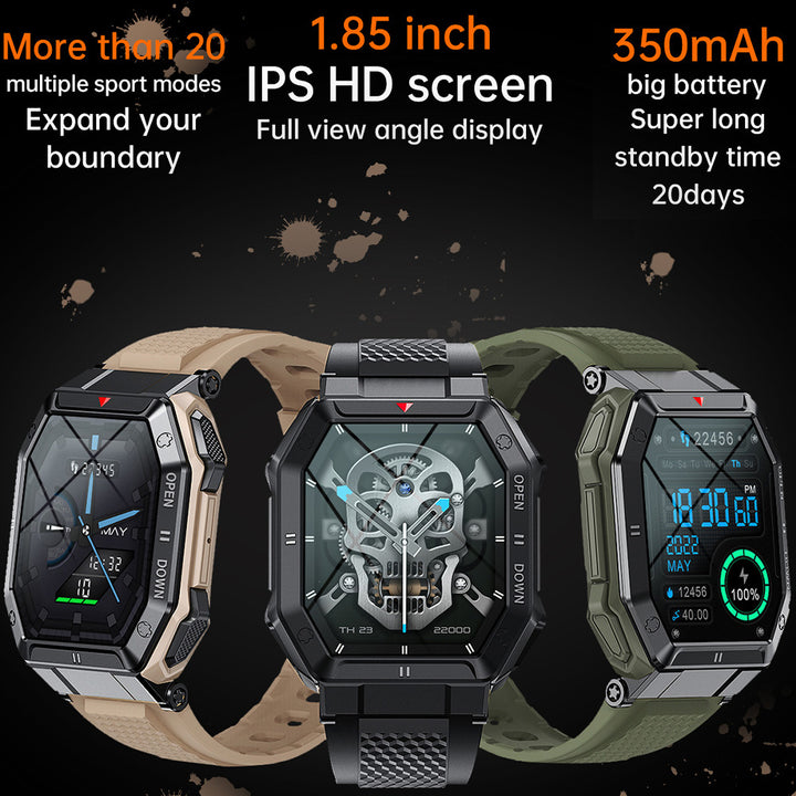 K55 Watch Smart Bluetooth מתקשר לפיקוח על לחץ הדם של דופק ספורט