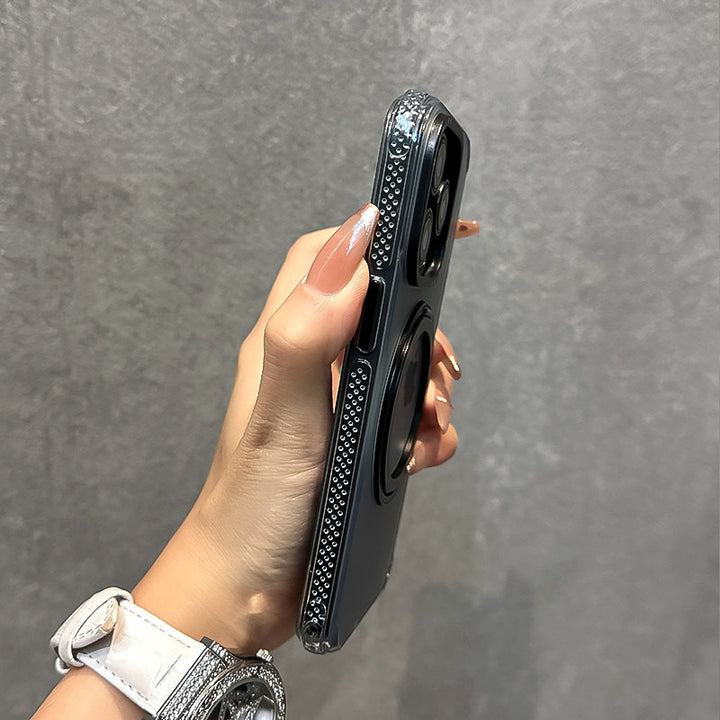 Colorful Rotating Magnetic Bracket Transparent Phone Case