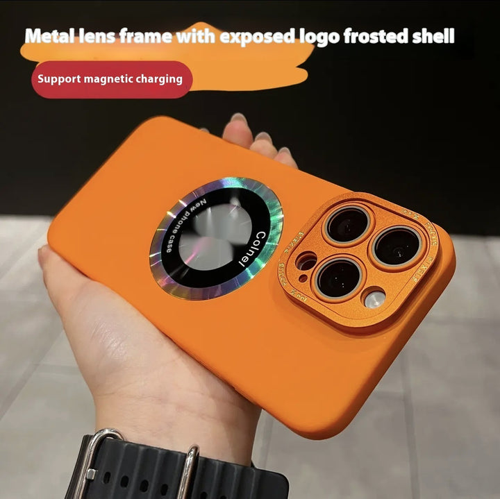 金属レンズフレーム霜の携帯電話ケース