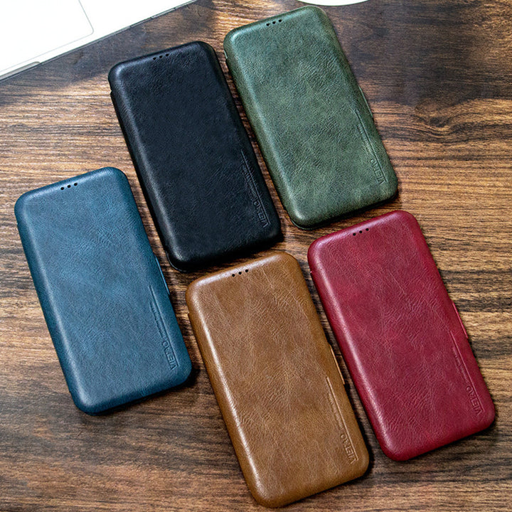 Flip Phone Leather Case pour iPhone13pro