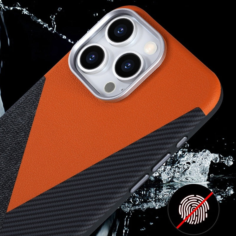 Applicable To 15Pro Magnetic Phone Case Combination Of Three Pigment Leather 16