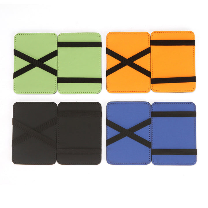 Flip Magic Wallet Cross Pattern Short Card Holder