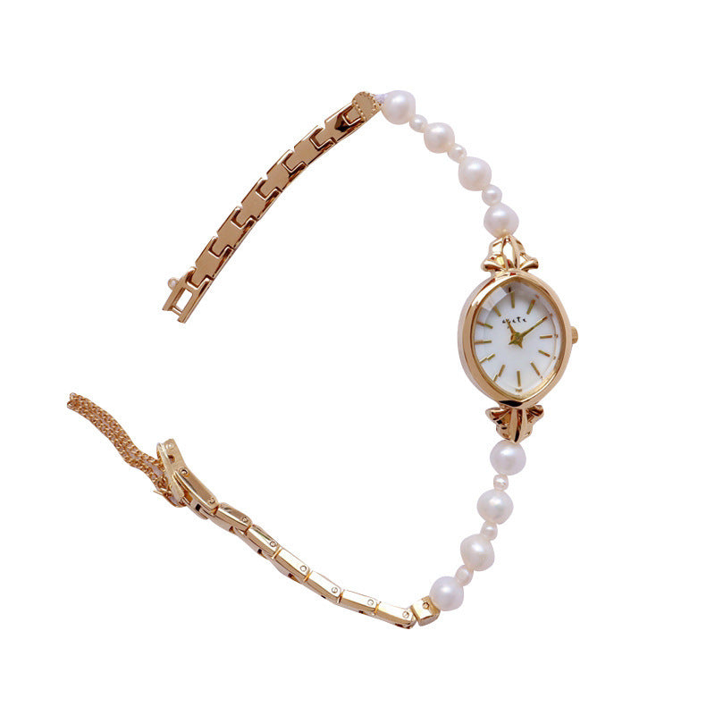 Natural Freshwater Pearl Watch Bracelet Strap Exquisite Quartz Women's Watch