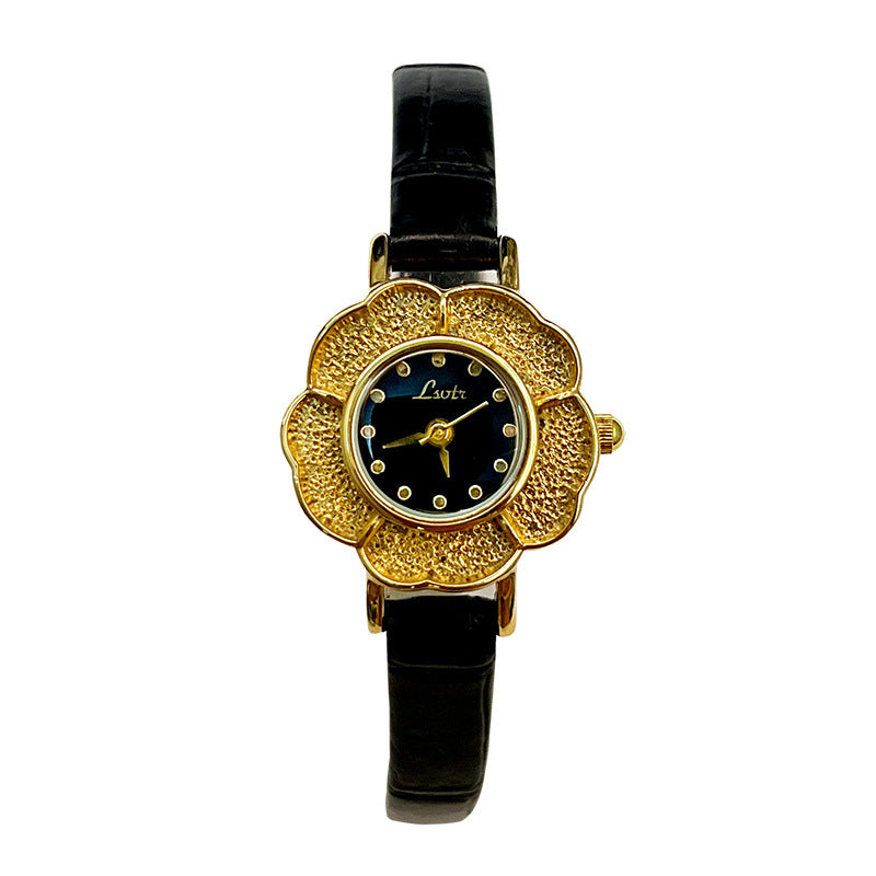 アンティークスタイルのCamellia Retro Small Dial Women's Watch