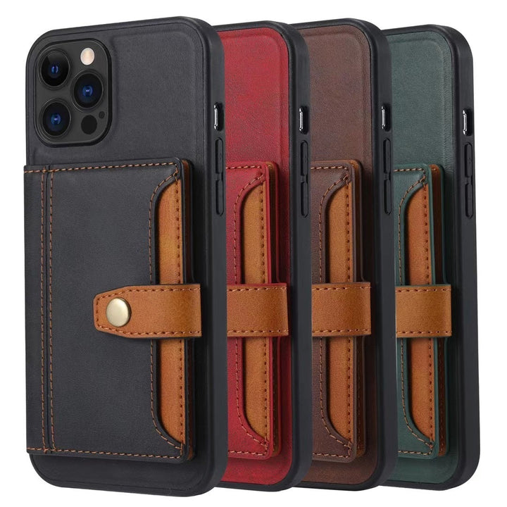 Fashion Personality Mobile Phone Card Leather Case