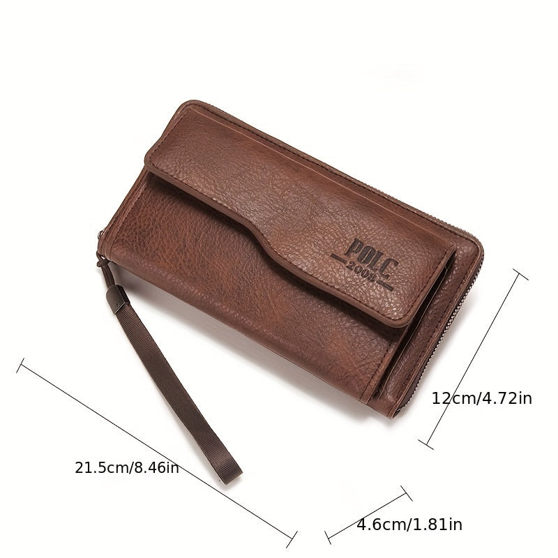 Nueva billetera para hombres Long Fashion Fashion Soft Wallet Zipper Billet Multi-Card Billet Bolsa Mobile Boletina Gran capacidad