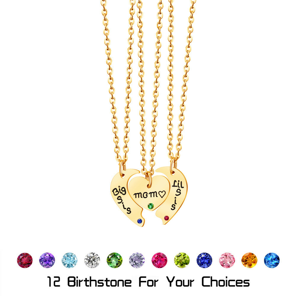 Mother's Day Gift Jewelry Stitched Love Diamond Necklace