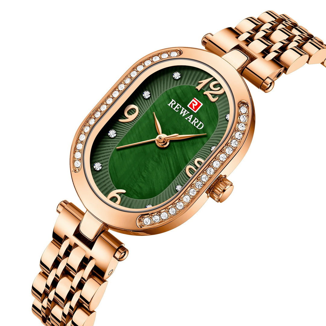 Elegante Dame mit Diamanten Uhr