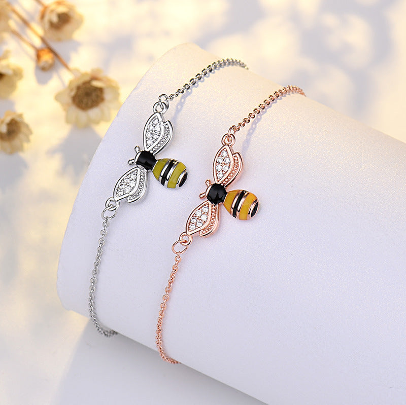 Bracelet d'abeille émail artistique de style coréen