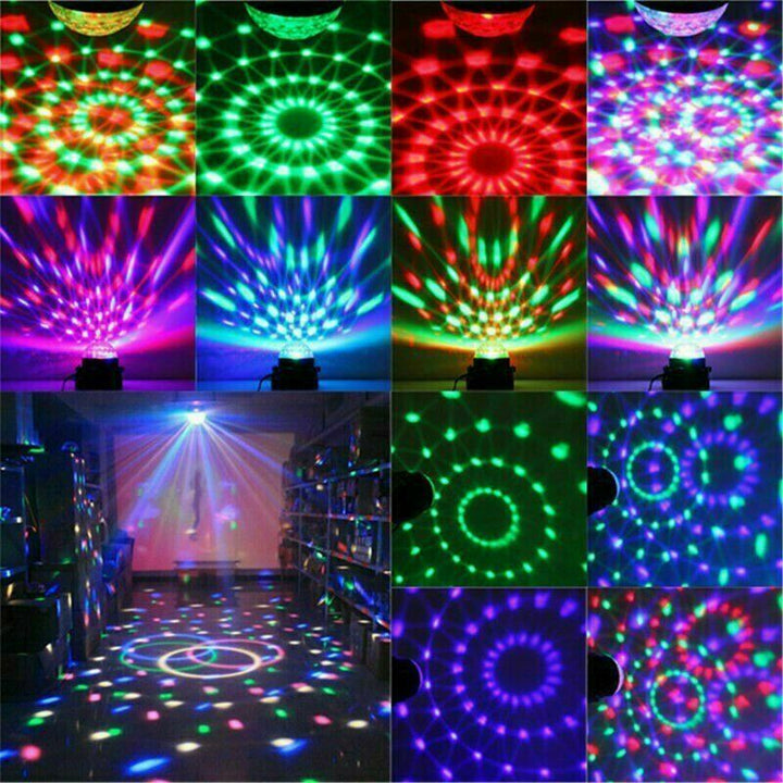 Disco Fiest Lights Strobe LED DJ Ball Sound Lámpara de baile de bombilla activada Decoración