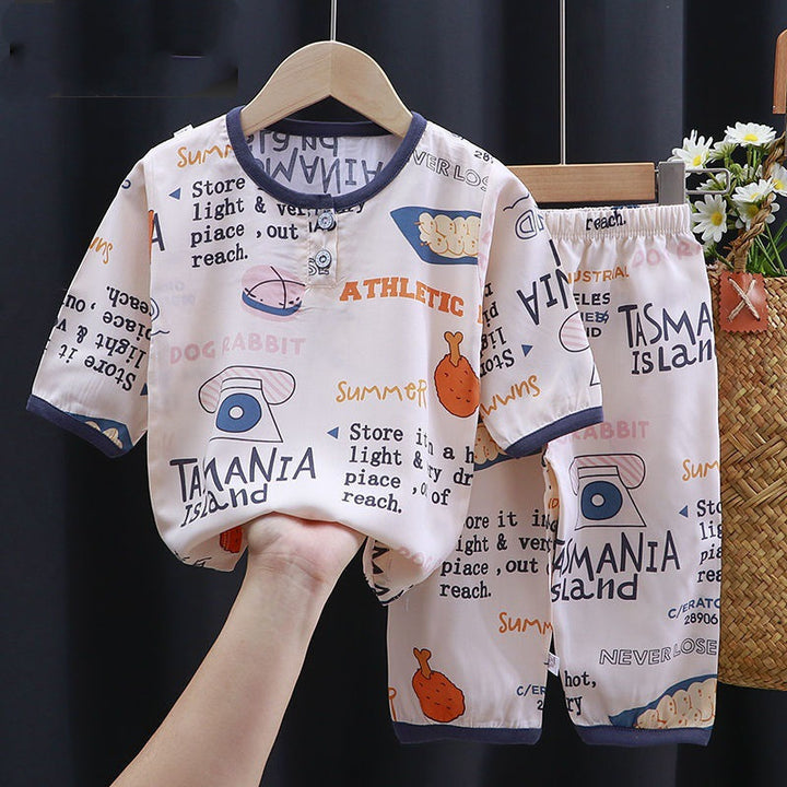 Sommerkleidung Baumwollseide Klimaanlage Kleidung Baby Kleidung