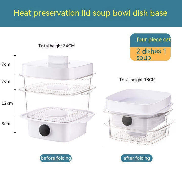 Multi-Layer Dish Cover Heat Conservation Kitchen Cover Dining Table Restover Lagring Box Transparent Stack Cooking Hood Steamer