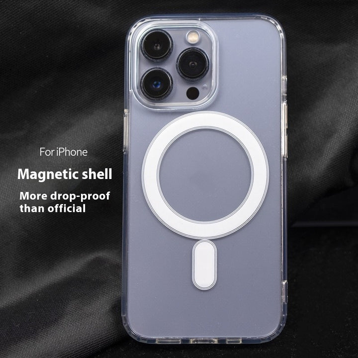 Case de téléphone magnétique transparent mate tout compris