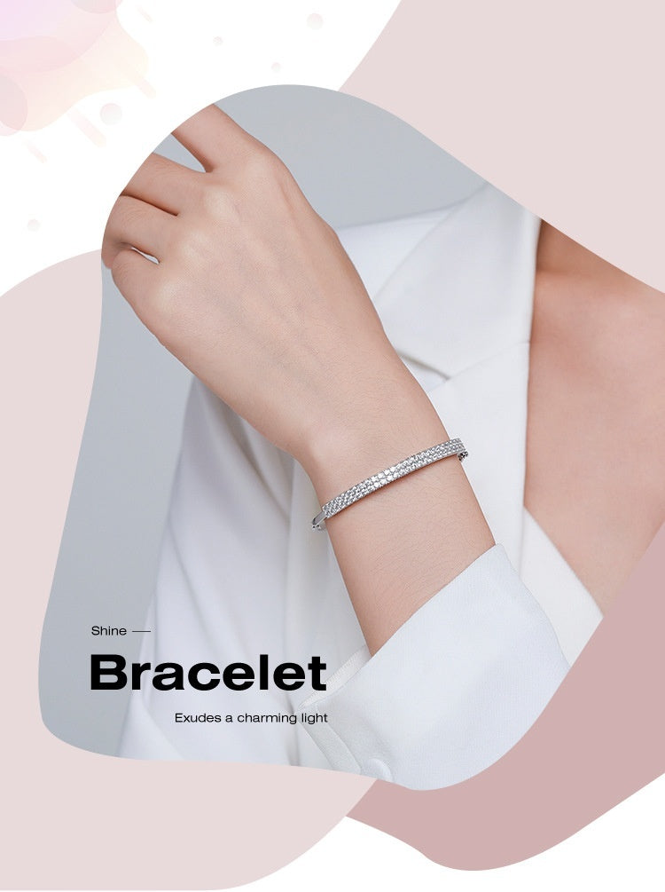 Dames S925 Silver Design Sterren Sky Simple Fashion Diamond Bracelet