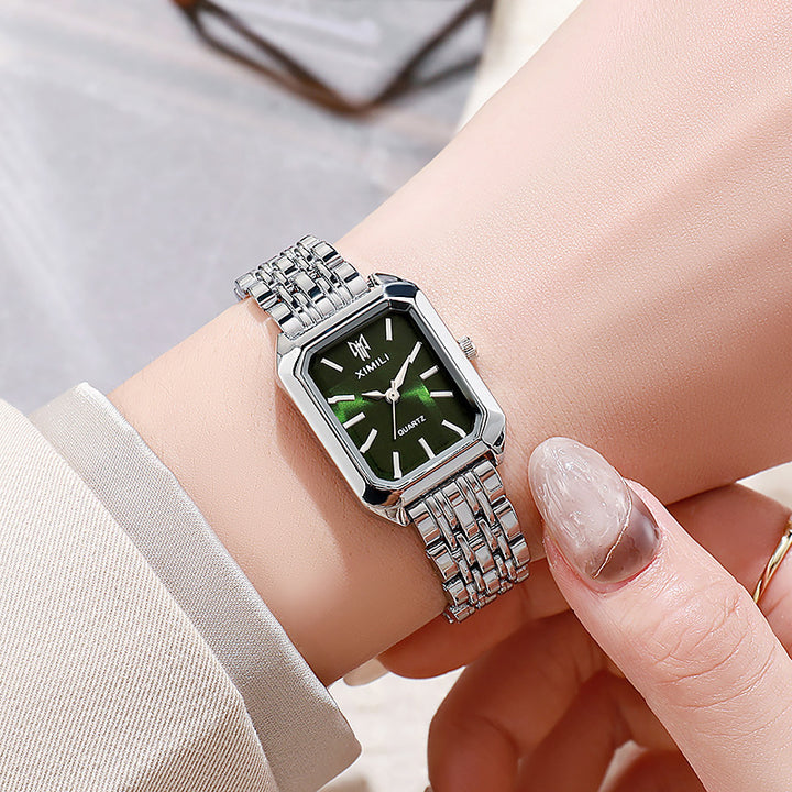 Fashion Simple Square Steel Strap Dameshorloge