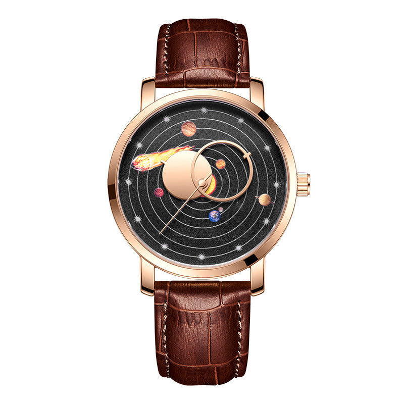 Klassieke kleine en eenvoudige casual kwarts lederen horlogeband trend Watrproof horloge