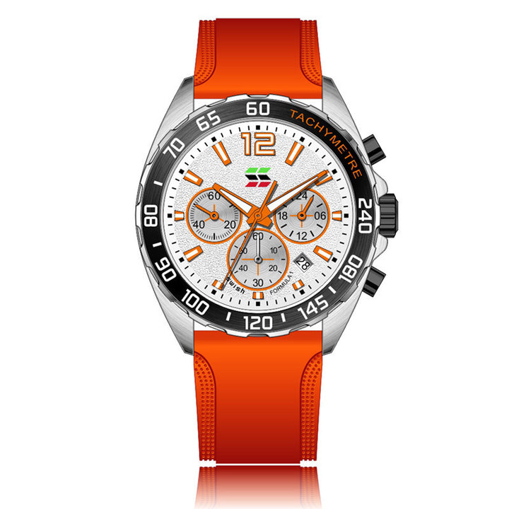 Gummi-Gurt-Quarz Uhr Modeuhr Sechs-Pin-Timing Sport Watch