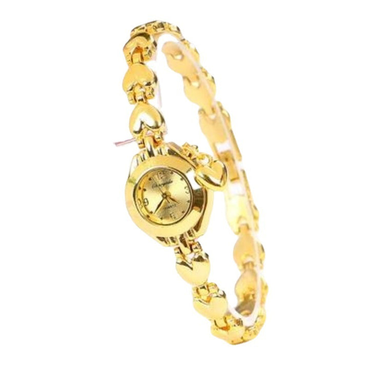 Bracelet de coeur à courroie en acier quartz montre des femmes