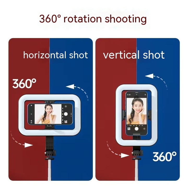 8 pouces de beauté remplissage léger selfie bâton Bluetooth télécommande de plancher extérieur intégré en direct