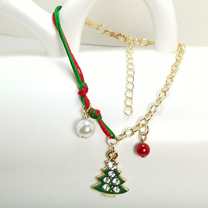 Nuevo muñeco de nieve de Navidad Santa Claus Flake Snowflake Pulsera de alce Regalo de Navidad Pulsero de la cadena de la cadena de la cadena para mujeres Regalo de moda de Año Nuevo