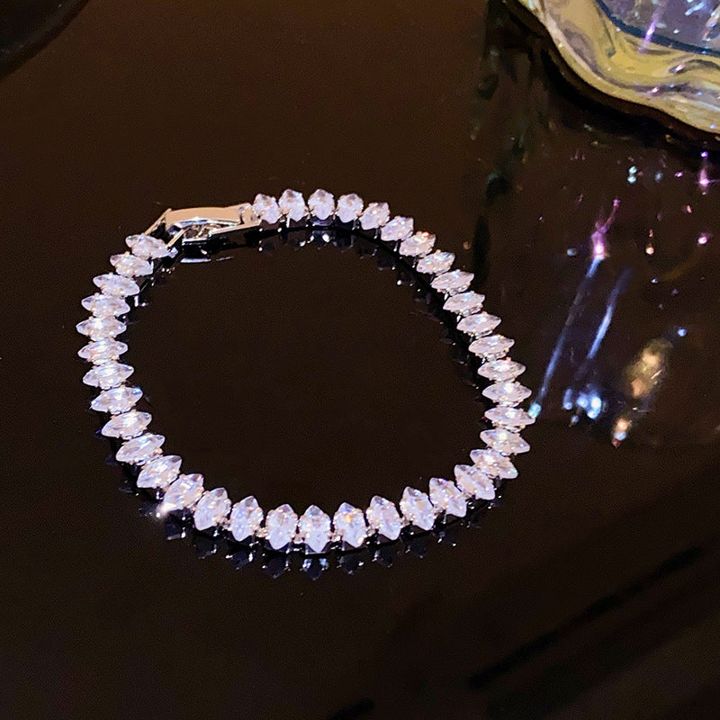 Rhinestone Zircon Water Drop Bracelet Fashion Simple And Light Luxury