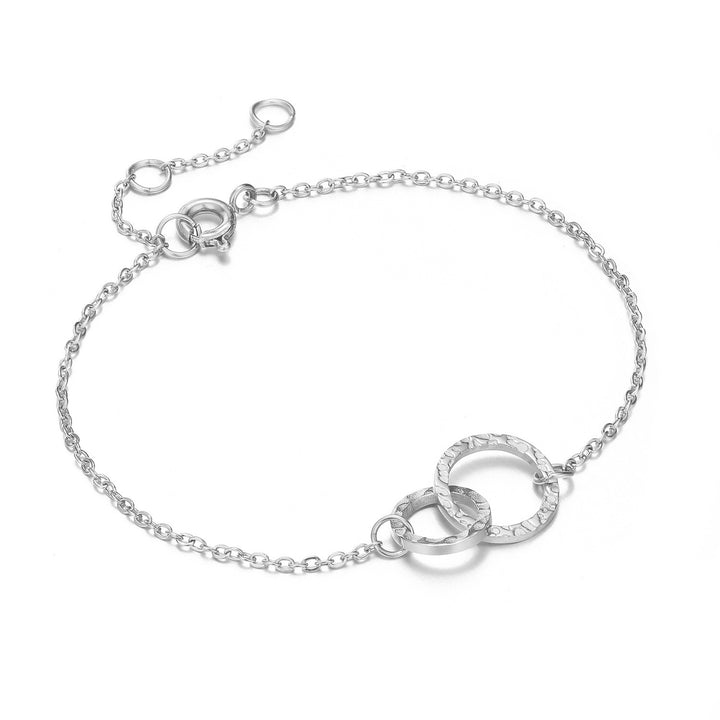 Bracelet de marteau à double anneau à double anneau des femmes