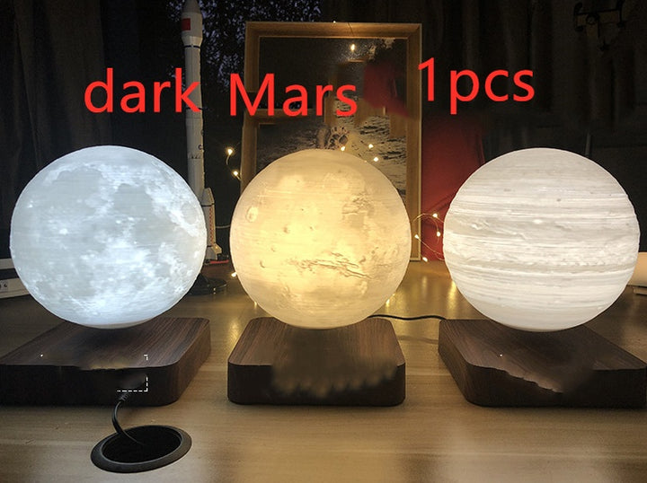 Lámpara de mesa de levitación magnética Luz de luna 3D Printing Planet Night Light