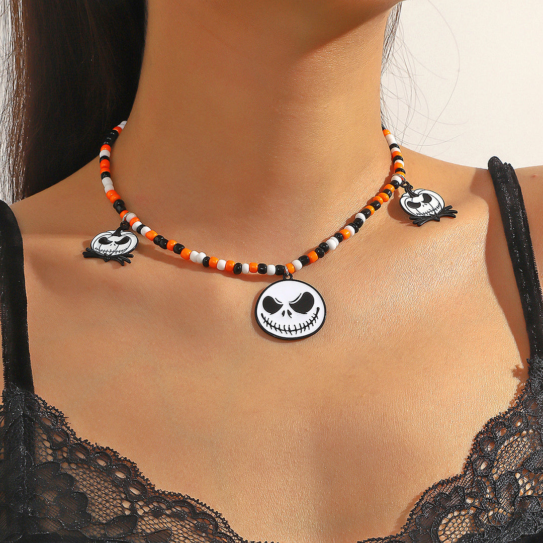 Halloween -kaulakorun lepakko Ghost Skull Pendant Pumpkin Spider -tarvikkeet