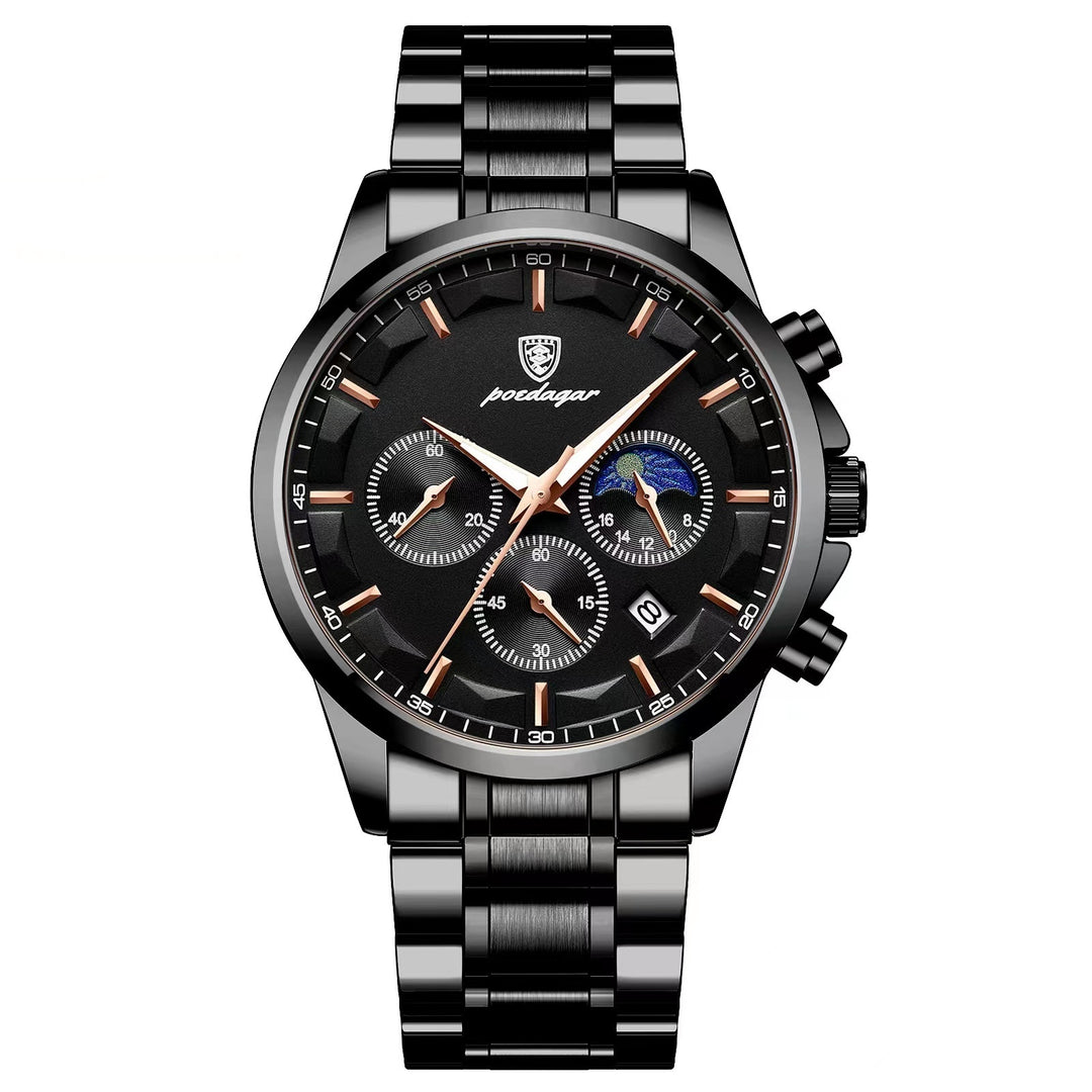 Sport heren horloges multifunctioneel waterdichte kwarts horloge