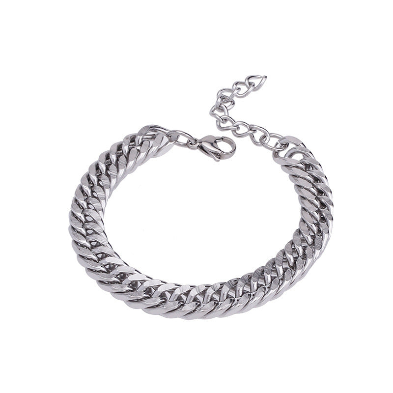 Acciaio inossidabile Bracciale Hip Hop Hop Titanium Acciaio retrò