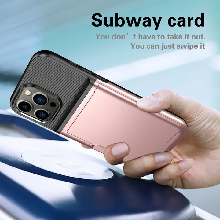 New Card Holder Phone Case All-inclusive Anti-fall Silicone