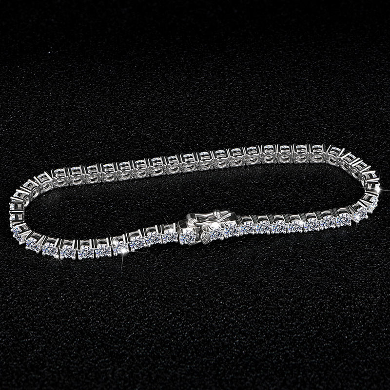 S925 Silver Mosan Diamond Bracelet Female