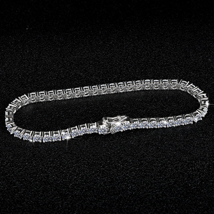 S925 Silver Mosan Diamond Bracelet femelle