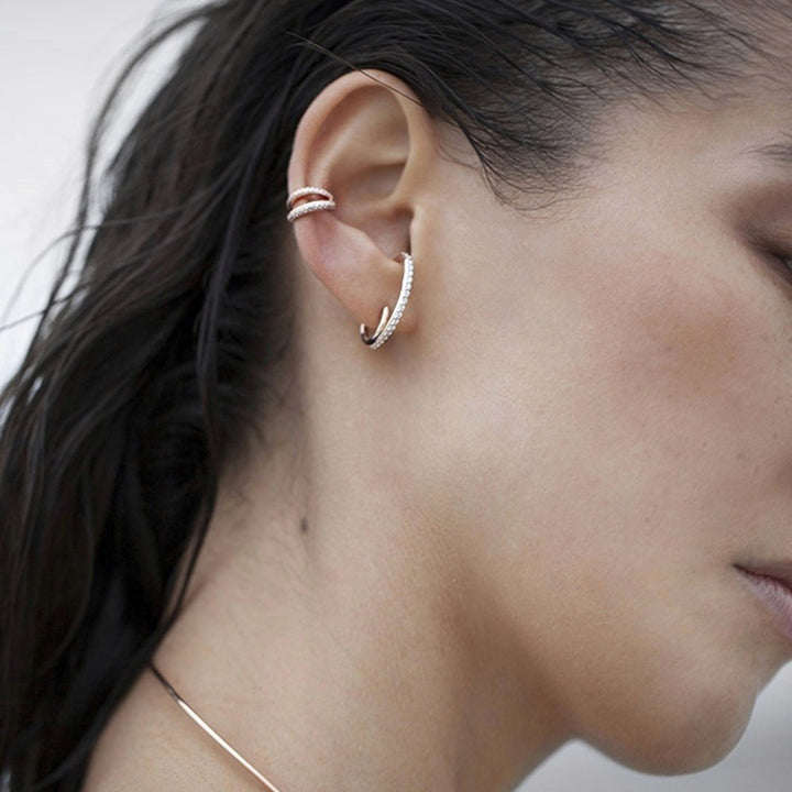 Boucles d'oreilles en argent sterling rétro de mode pour femmes