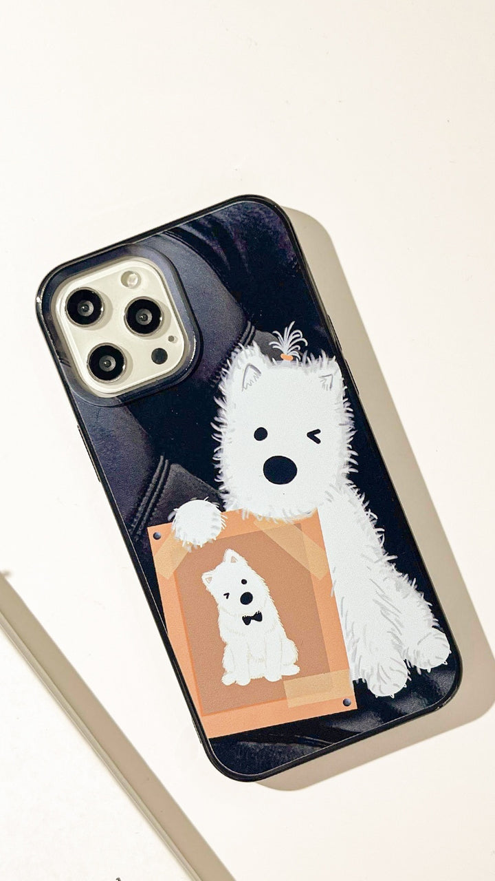 Cartoon schattige pluche hond all-inclusive drop-resistente telefoonhoes