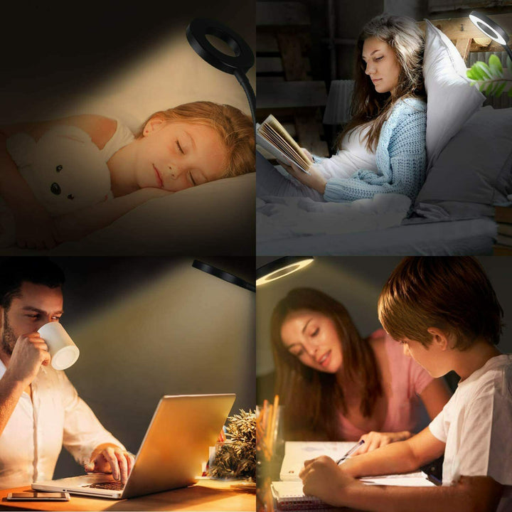 Clip on Desk Lamp LED Flexibele ARM USB Dimable Study Reading Table Night Light