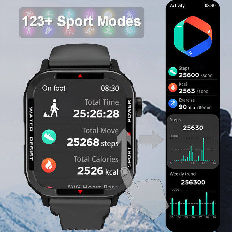 Bluetooth Sports Smartwatch La presión arterial de la presión sanguínea de oxígeno
