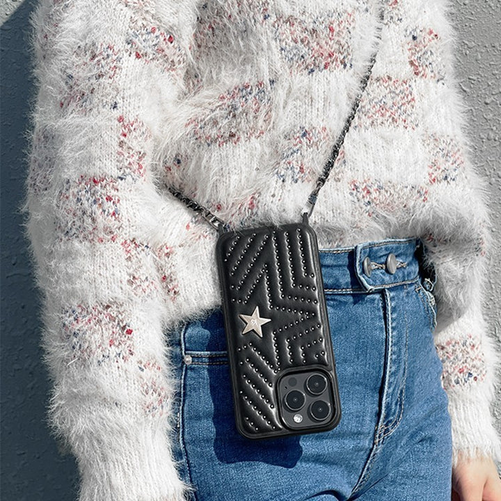 Custodia per telefono di Crossbody di alta senso del rivet