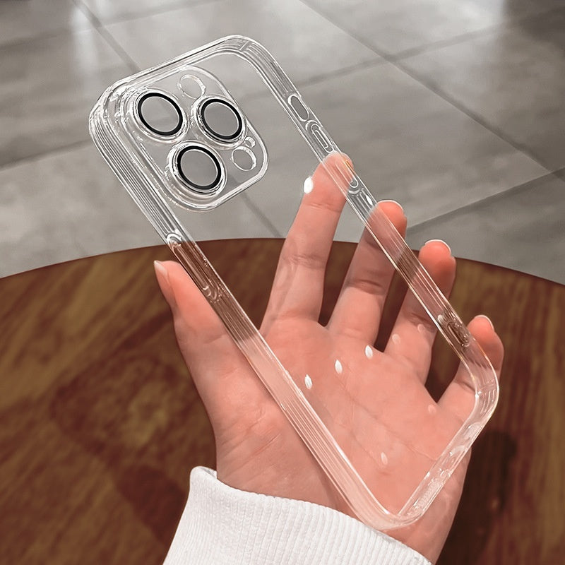 ينطبق على جراب هاتف IPhone15 المطلي بالكهرباء، غطاء ناعم من مادة TPU شفاف مقاوم للسقوط