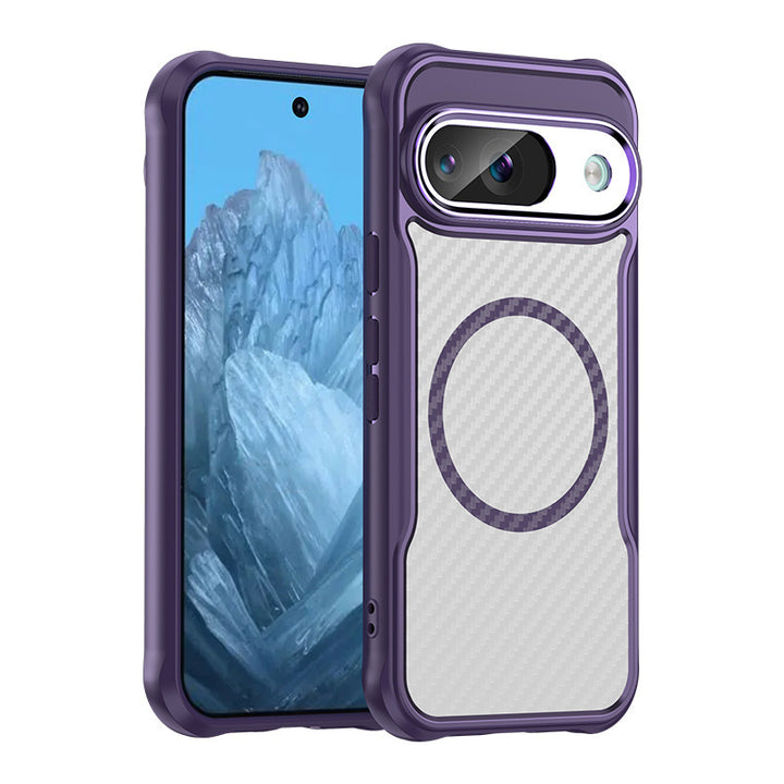 Transparent Carbon Fiber Magnetic Suction Phone Case