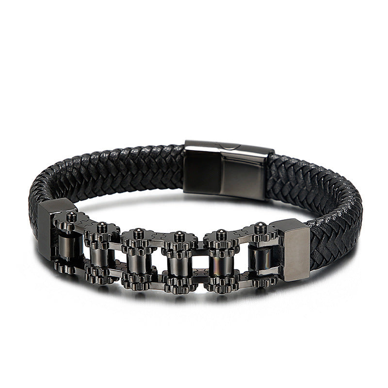 Europeiska och amerikanska geometriska handsmycken Titanium Steel Chain Armband