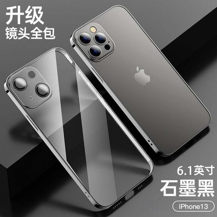 All-inclusive Electroplating Transparent TPU Comes With Lens Protector Phone Case