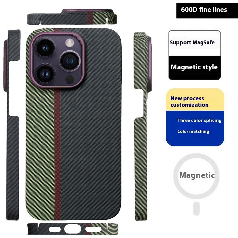 Fine Lines 600D Ultra-thin All-wrapped Carbon Fiber Phone Case