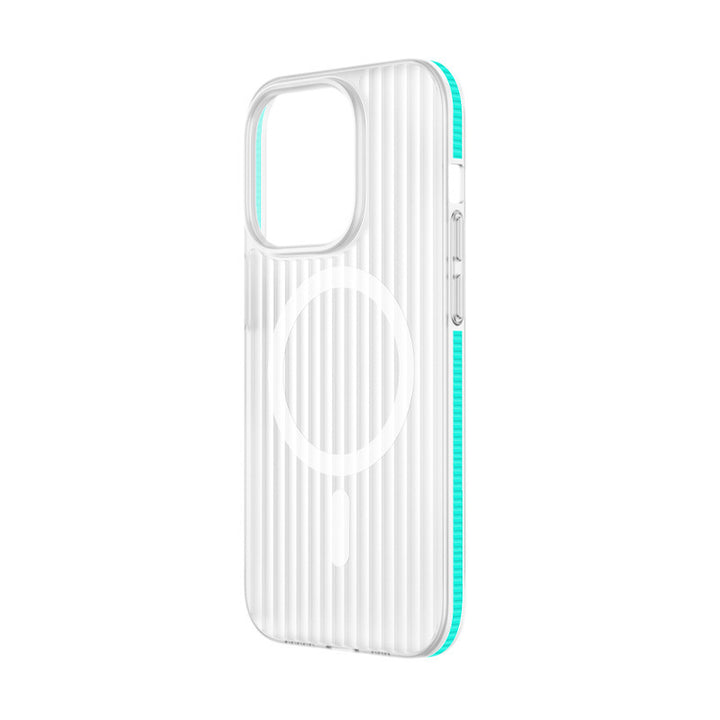 Grating Corrugated Pattern Phone Case Frosted Magnetic Suction Non-slip Frame