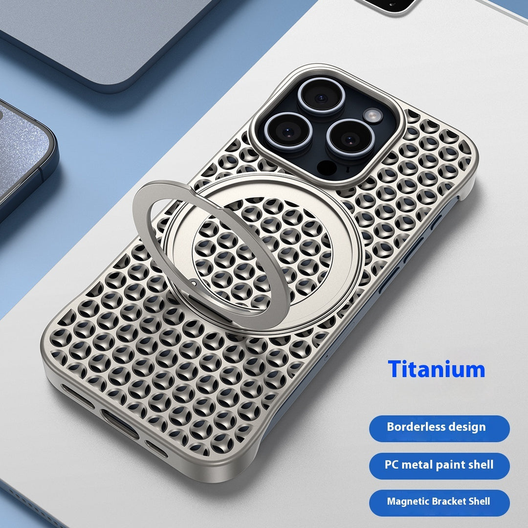 Phone Case Magnetic Suction Frameless Cooling Rotating Bracket