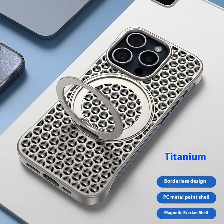 Phone Case Magnetic Suction Frameless Cooling Rotating Bracket