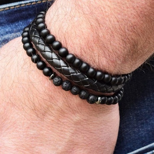 Men Bracelet Sets Trendy Handmade Classi