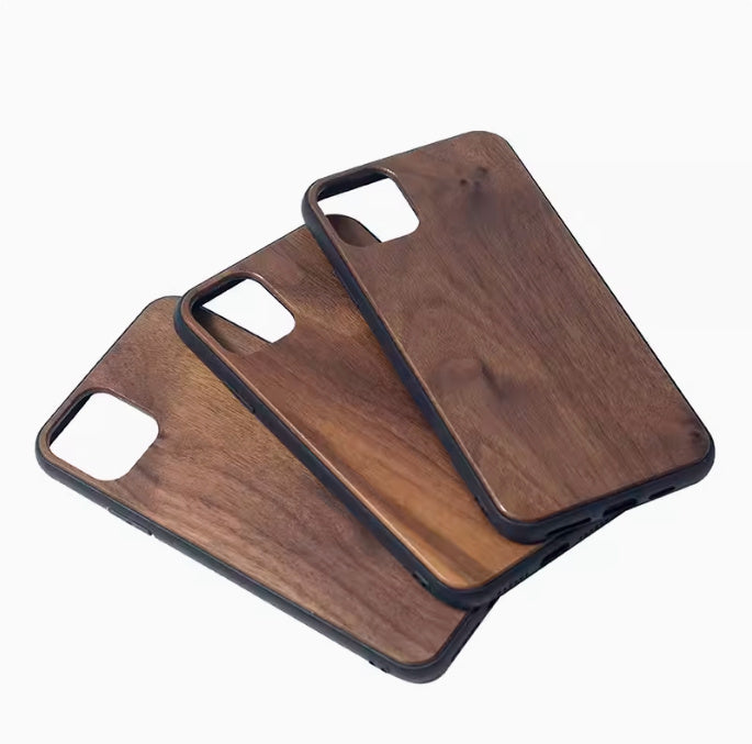 Houten beschermende shell creatieve telefooncase